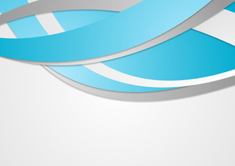 Blue corporate waves abstract background