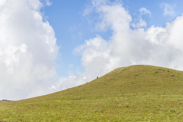 Farm field and clouds