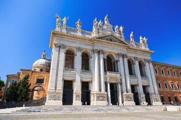 Basilica di San Giovanni in Laterano in Rome the official ecclesiastical seat of the pope. Rome,...