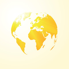 yellow sunny world map