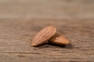 almond on wooden board