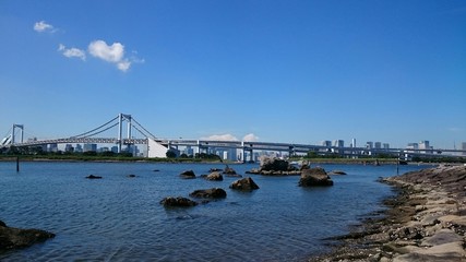 Naklejka premium 夏のお台場