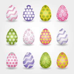 Colored easter eggs