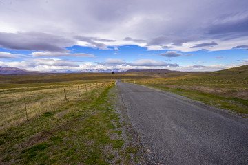 Landscape scenery of New Zealand during cloudy day.