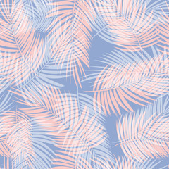 Palm Leaf Vector Seamless Pattern Background Illustration