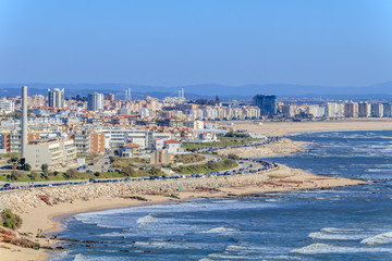 Vista Panorâmica da Costa da Figueira da Foz em Portugal
