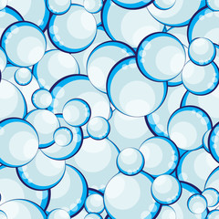 Soap Bubbles Abstract Seamless Pattern Background Vector Illustr