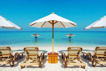 Beautiful nature landscape of tropical island at daytime, Maldives