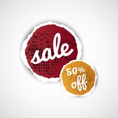 torn paper sale tag