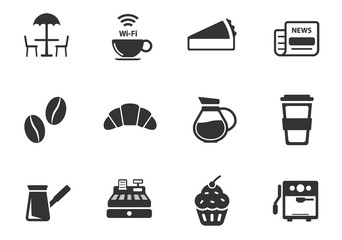 cafe icon set