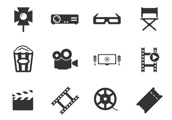 cinema icon set