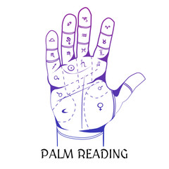 Chiromancy Design Concept With Human Palm