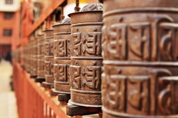 praying copper drums line