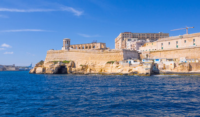 Traditional medieval architecture of Valletta, famous place of Malta, in summer season