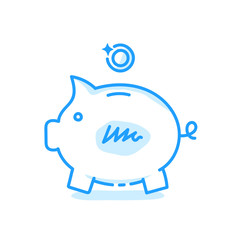 Moneybox hand drawn icon