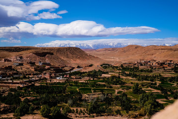 Fototapeta na wymiar View on the desert and mountains in Morocco
