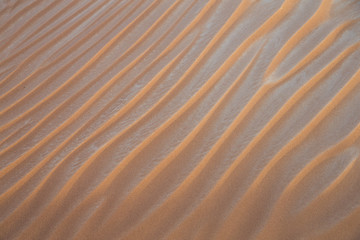 patterns of sand dunes in a desert near Dubai