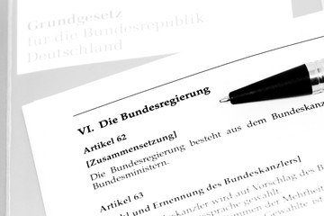 Obraz premium Grundgesetzartikel zur Bundesregierung