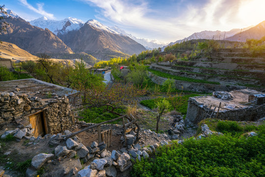   Beautiful Landscape Of Pakistan In The Evening