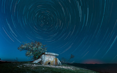 Ancient megalithic construction - a stone dolmen on Mount Nekis, Gelendzhik,
North Caucasus, Russia