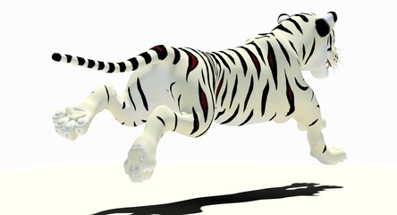 Cartoon Tiger White (3D)
