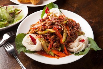Spicy Freshwater Snails with Thin Noodles, 골뱅이소면