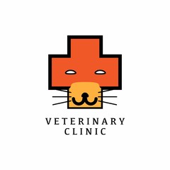 veterinary logo with text space for your slogan / tagline, vector illustration