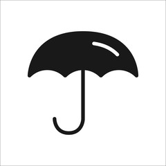 Umbrella simple , silhouette icon on background