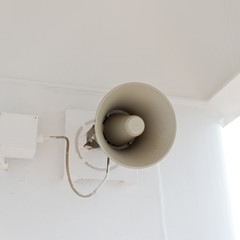 Megaphone used for emergency alarms on cruise ship.