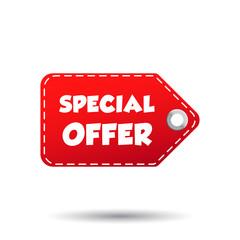 Special offer hang tag. Label vector illustration on white background