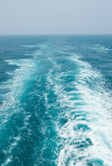 Tail of the sea from the speed boat.