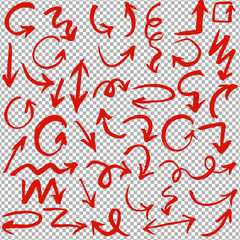 Hand Drawn Arrows Set