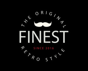 finest retro style badge