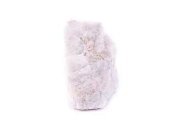 stone macro mineral wollastonite on a white background