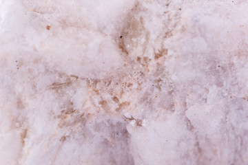 stone macro mineral wollastonite on a white background
