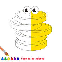 Kid game to be colored by example half.