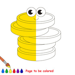 Kid game to be colored by example half.