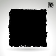 Brush stroke and texture. Grunge vector abstract hand - painted element. Underline and border.