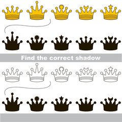 Find correct shadow for each object, the kid game.