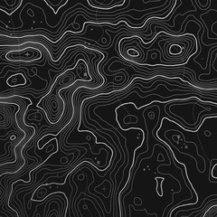 Topographic map background with space for copy . Line topography map contour background , geographic grid abstract vector illustration . Mountain hiking trail over terrain .