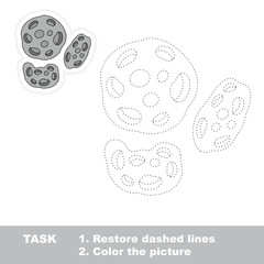 Vector trace educational game for preschool kids.