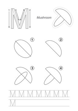 Drawing tutorial for letter.