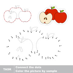 Vector trace educational game for preschool kids.