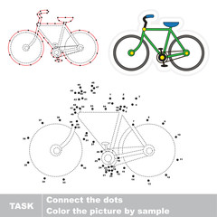 Vector trace educational game for preschool kids.