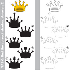 Find true correct shadow, the educational kid game.