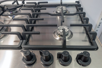gas stove. Close up