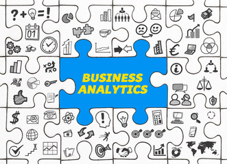 Business Analytics / Puzzle mit Symbole
