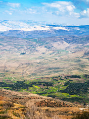 above view of landscape of Promised Land in winter
