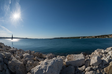 Fototapeta na wymiar Blick aufs Meer in Kroatien