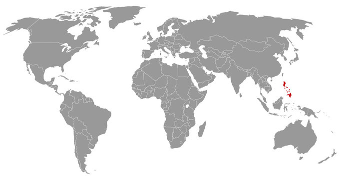 Philippinen auf der Weltkarte